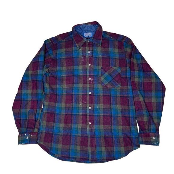 Vintage Pendleton Flannel Shirt Large - Picture 1 of 6